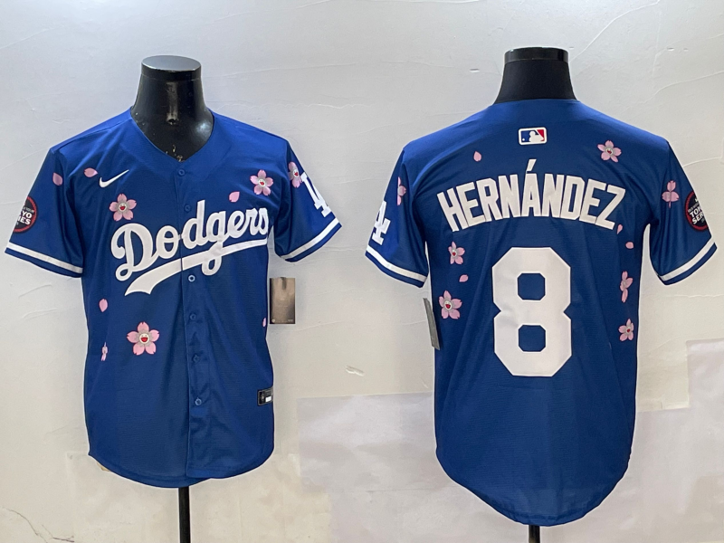 Men's Los Angeles Dodgers Enrique Hernandez #8 Royal Alternate Jersey